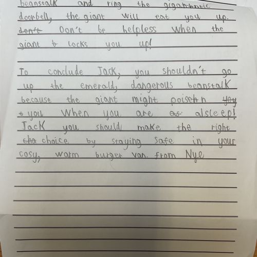 35: Wb: 22.6.26 English, Writing a Letter